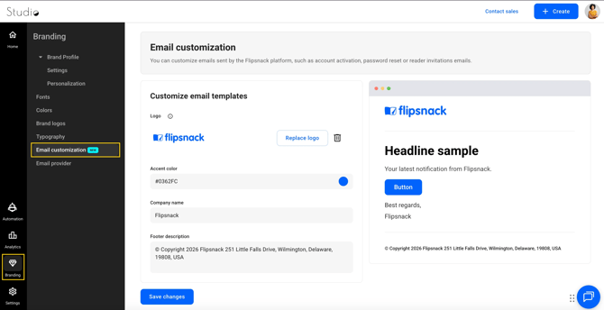 email customization in Flipsnack-mh (2)