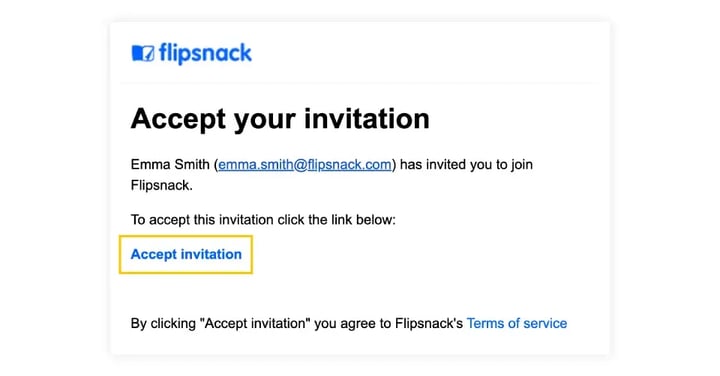 email-invitation-to-join-a-flipsnack-workspace