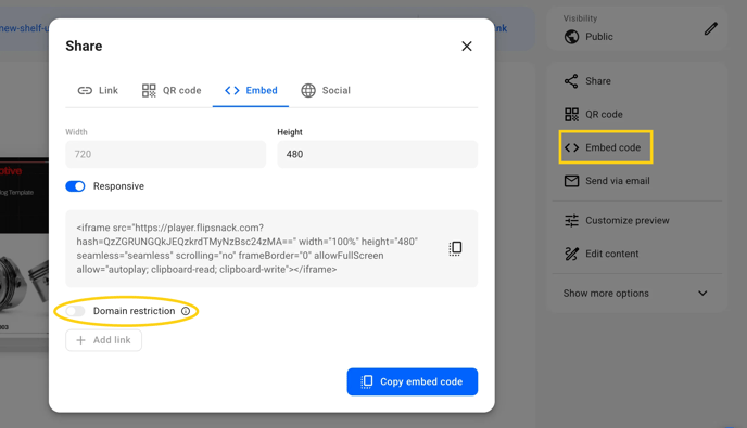 embed code options-mh