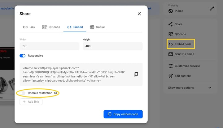embed code options-mh