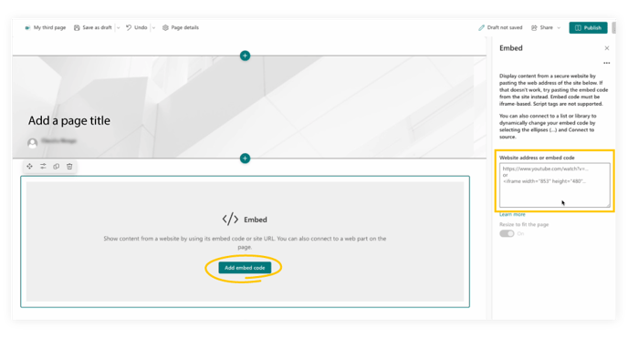 embed-option-on-sharepoint-pages