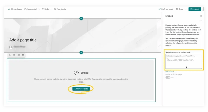 embed-option-on-sharepoint-pages