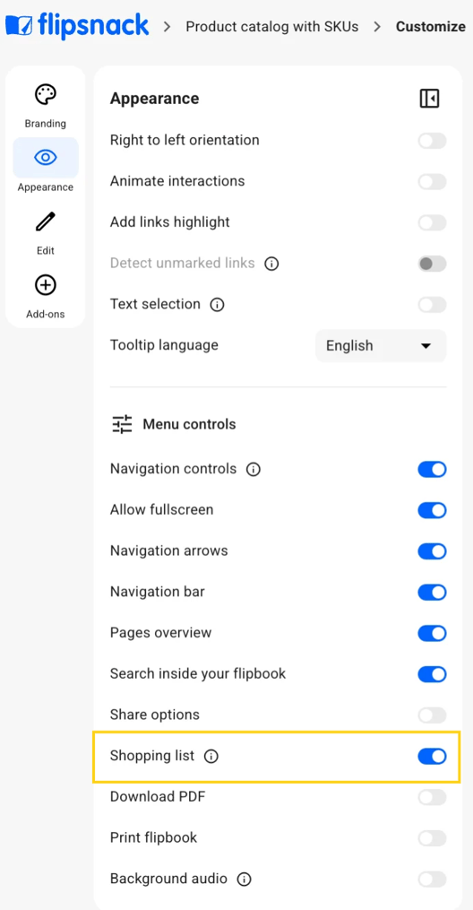 enable shopping list for product catalogs -mh (2)