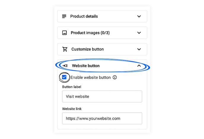 Enable-website-button