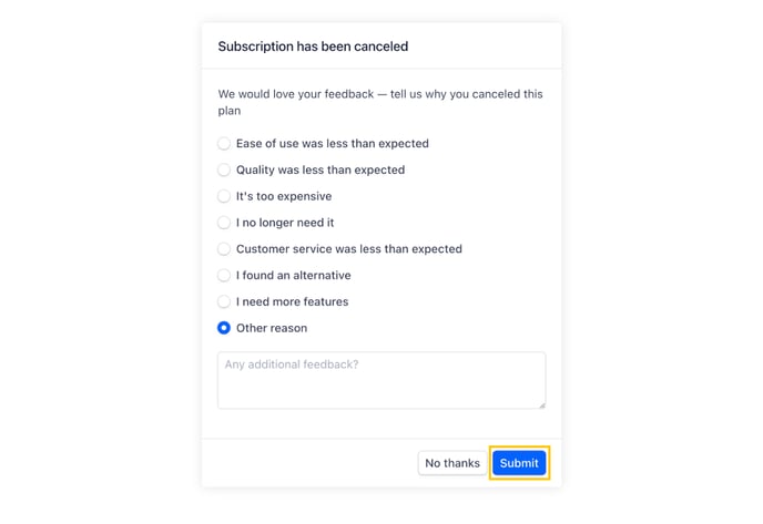 feedback-form-for-cancelling-subscription