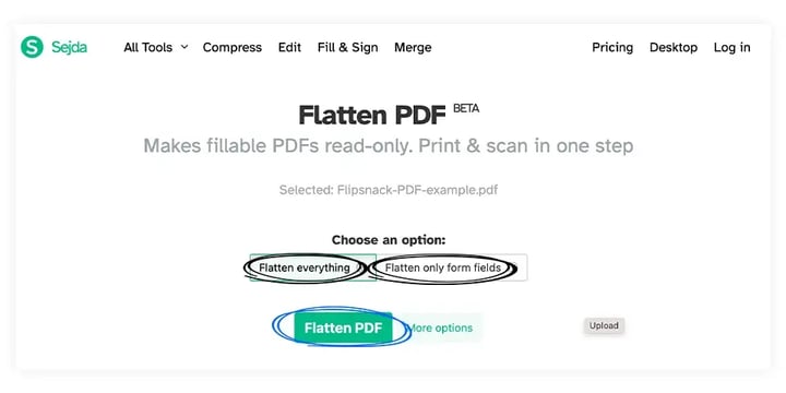 flatten-options-in-sejda