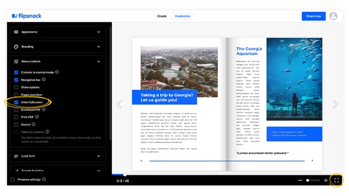 flipbook-allow-fullscreen-option-in-flipsnack