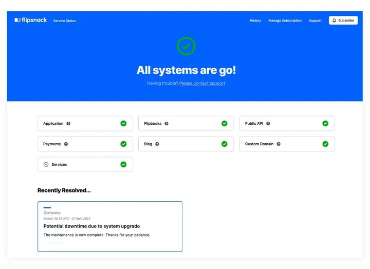 flipsnacks-status-page