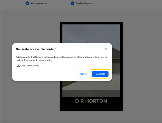Generate accessible content for your brochure
