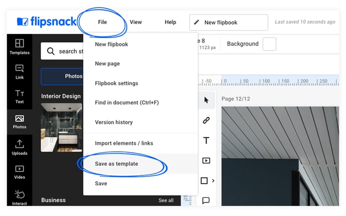 how-to-save-a-flipbook-as-template-in-flipsnack