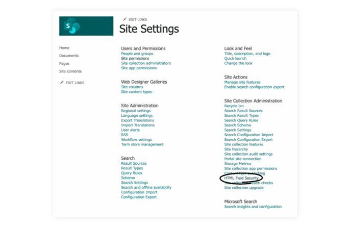 html-field-security-highlighted-on-the-site-security-page