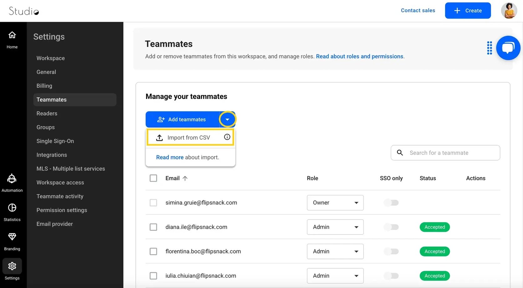 How to add team members