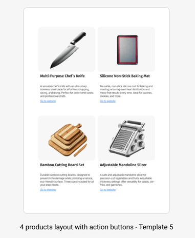 4 layout catalog for catalog generator in Flipsnack