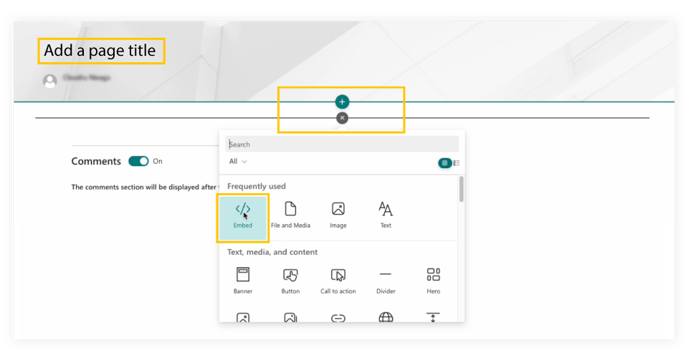 insert-a-new-section-in-a-web-page-on-sharepoint