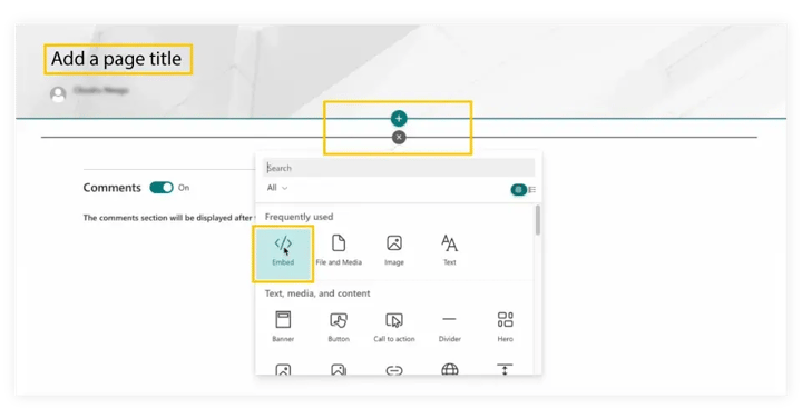 insert-a-new-section-in-a-web-page-on-sharepoint
