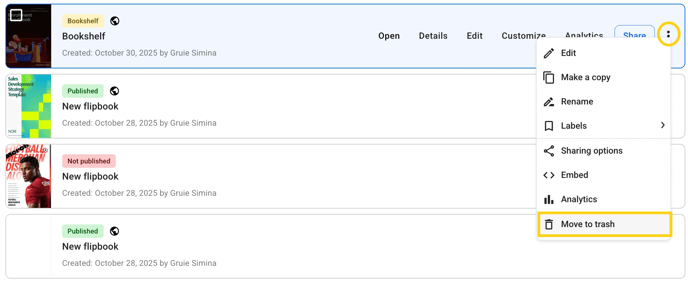move to trash bookshelf-mh