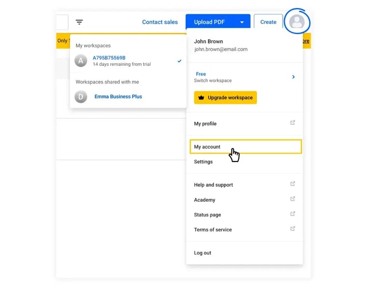 my-account-button-in-the-main-dashboard