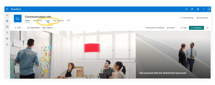 pages-tab-highlighted-on-sharepoint