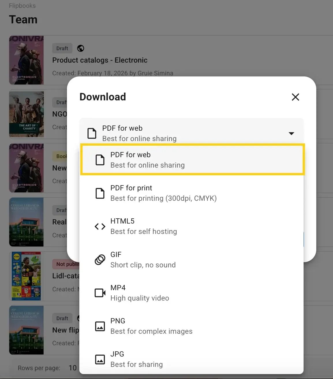 All download options explained