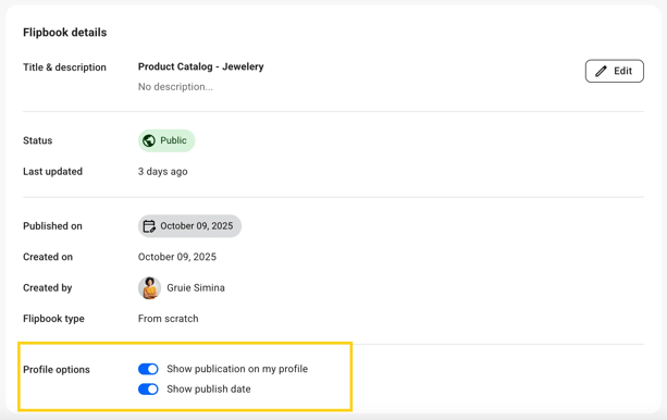profile options sharing -mh