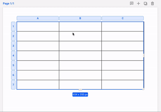 resize cells in tables