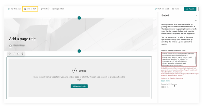 save-a-page-as-a-draft-on-sharepoint