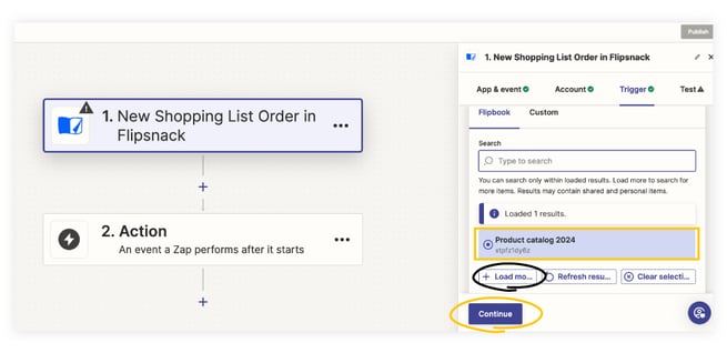 selecting-a-flipsnack-catalog-for-which-to-trigger-an-event-in-zapier