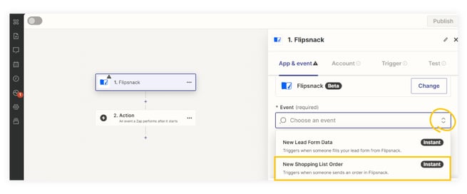 shopping-list-order-event-in-zapier