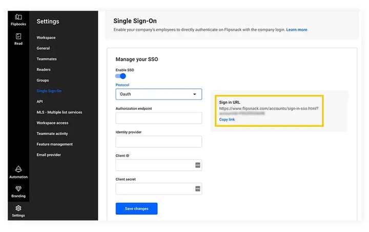 sign-in-with-sso-in-flipsnack