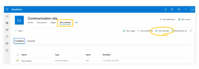 site-contents-tab-selected-and-site-settings-on-a-share-point-web-page