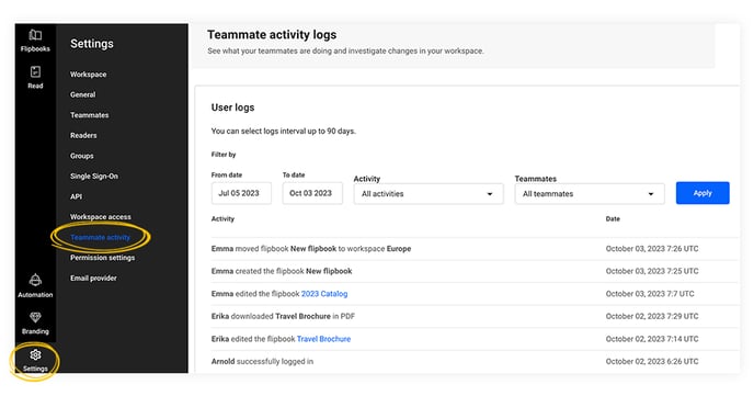 teammate-activity-logs-in-flipsnack