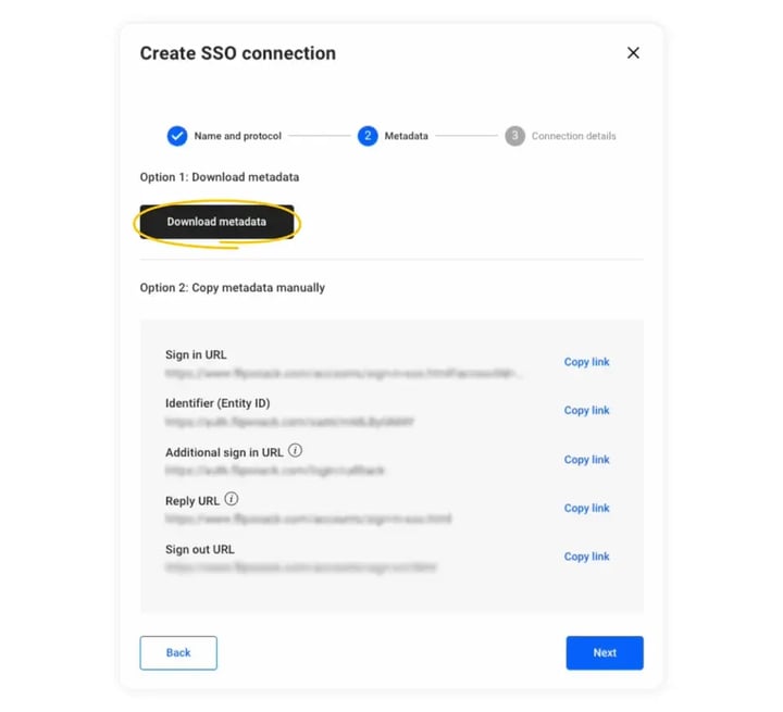 the-second-step-in-creating-a-new-sso-connection-in-flipsnack-is-to-download-the-metadata-1