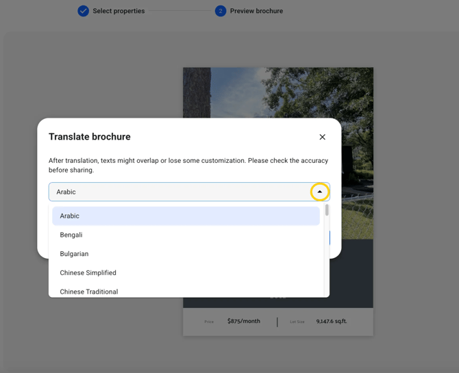 Translate your property brochure