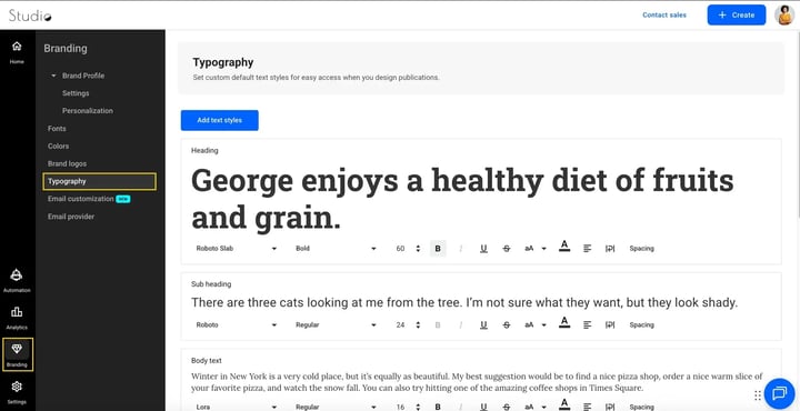 typography in flipsnack-mh