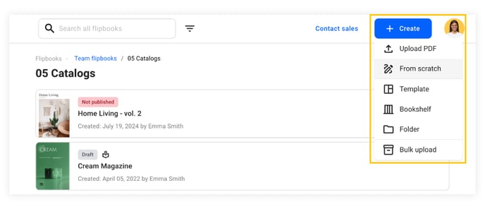 unified-creation-hub-in-flipsnacks-new-dashboard-1