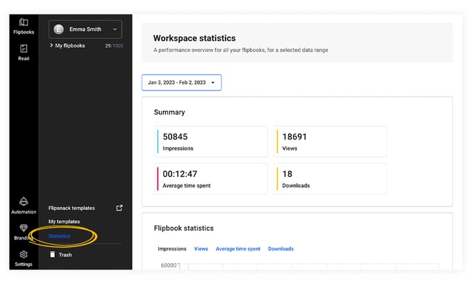 workspace-statistics-in-flipsnack