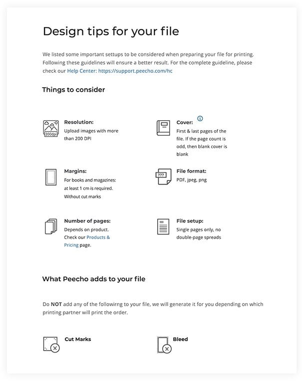 Peecho tips for preparing your file for print