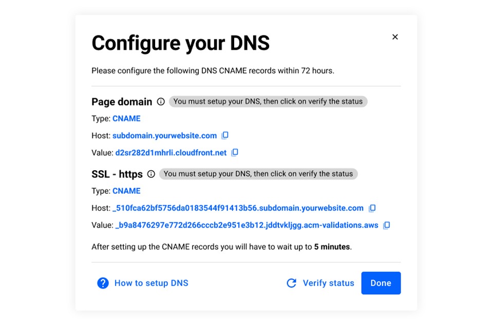 DNS configuration