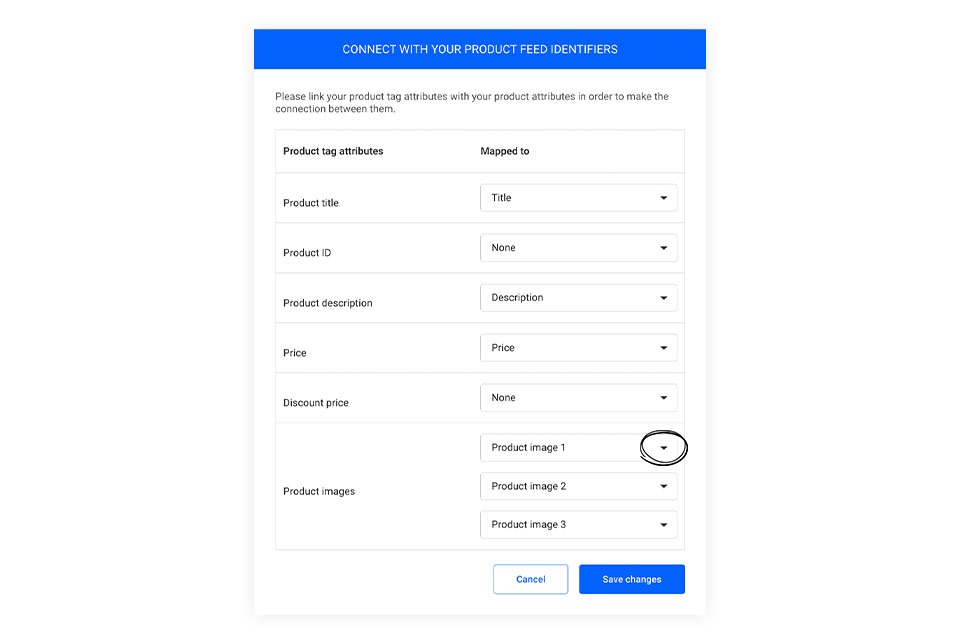 connecting product feed identifiers