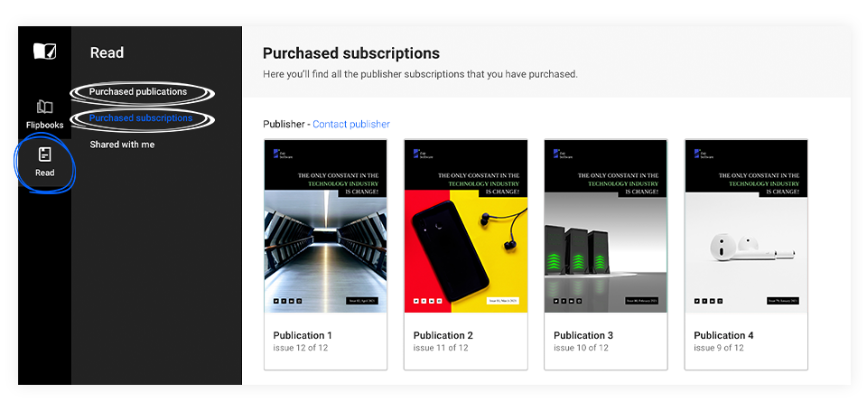 your purchased publications