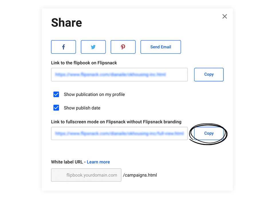 How to share the full-view link