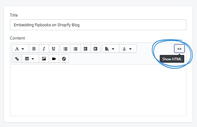 how to embed a flipbook on your Shopify blog