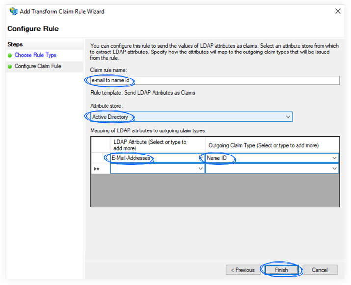 Adding the configuration rules