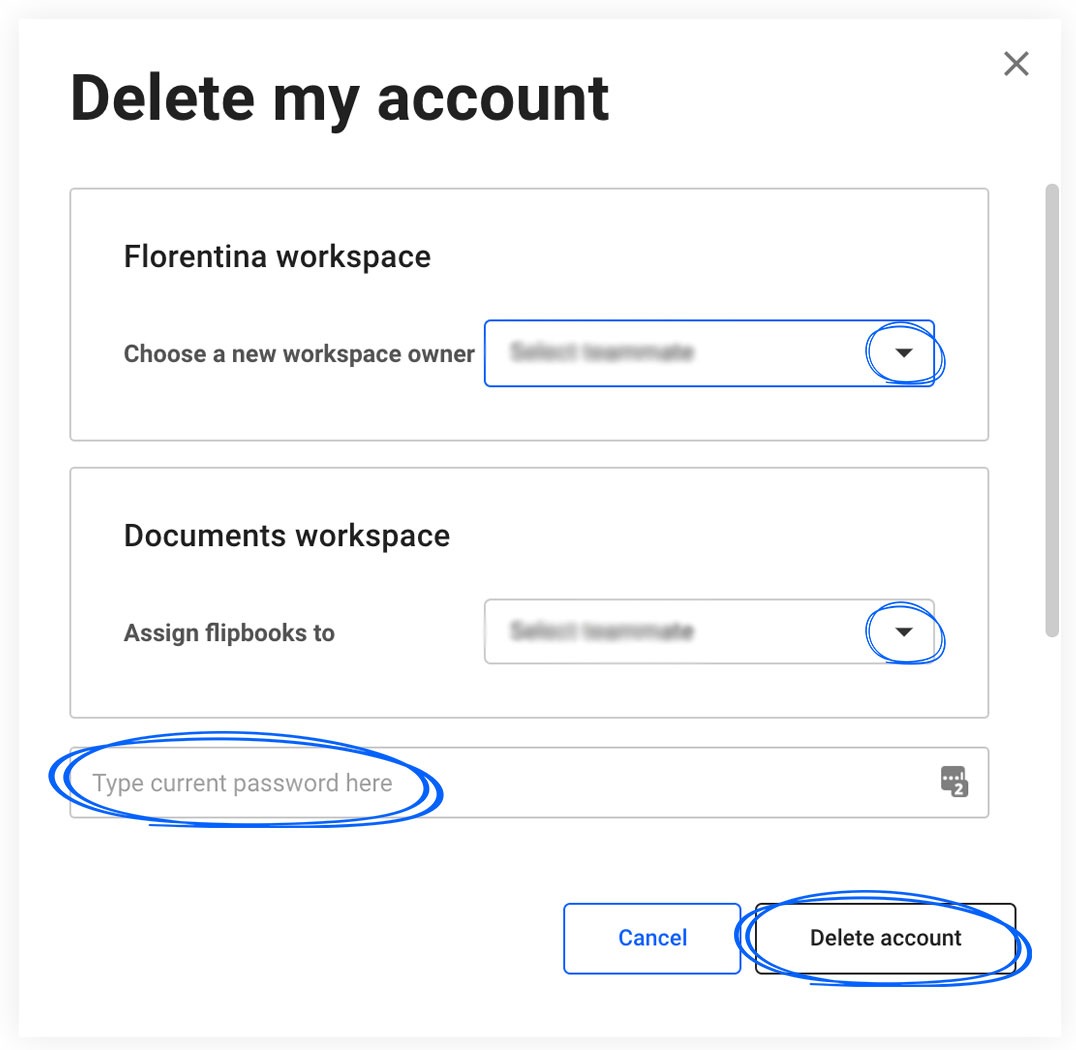 How to delete your account in Flipsnack