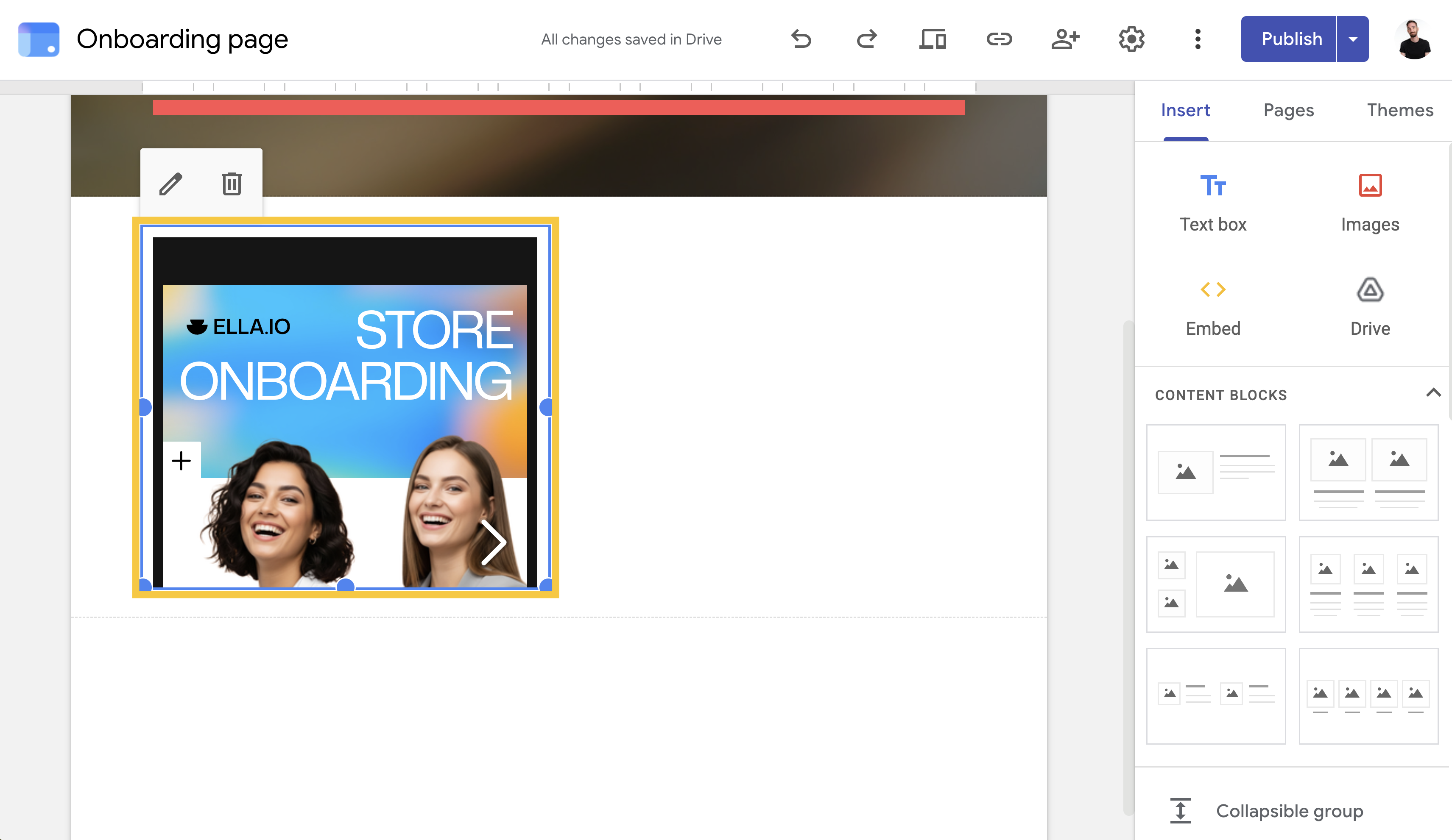 Resize the iframe to the desired size on the page