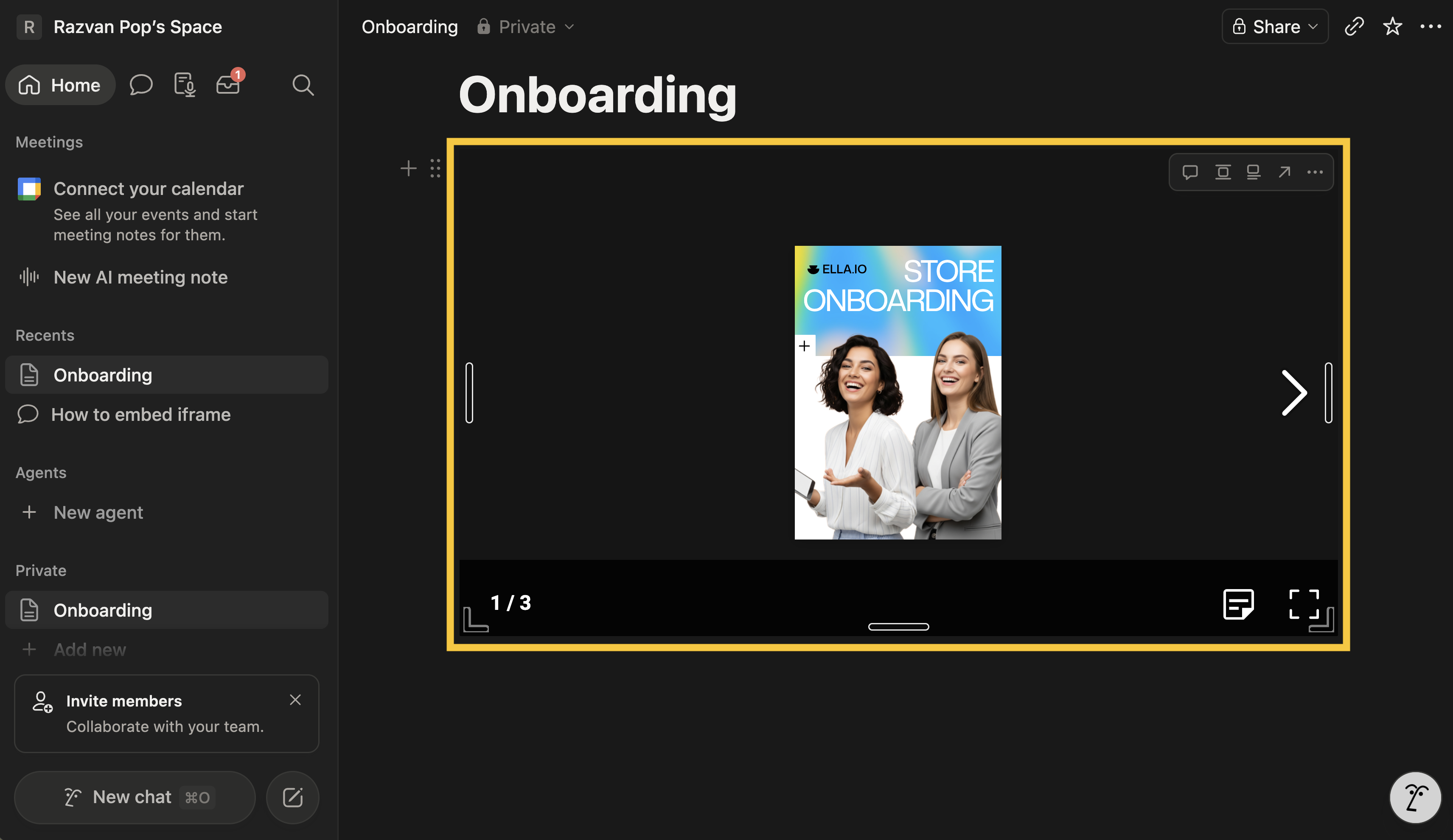 Edit the size and alignment of the embedded flipbook