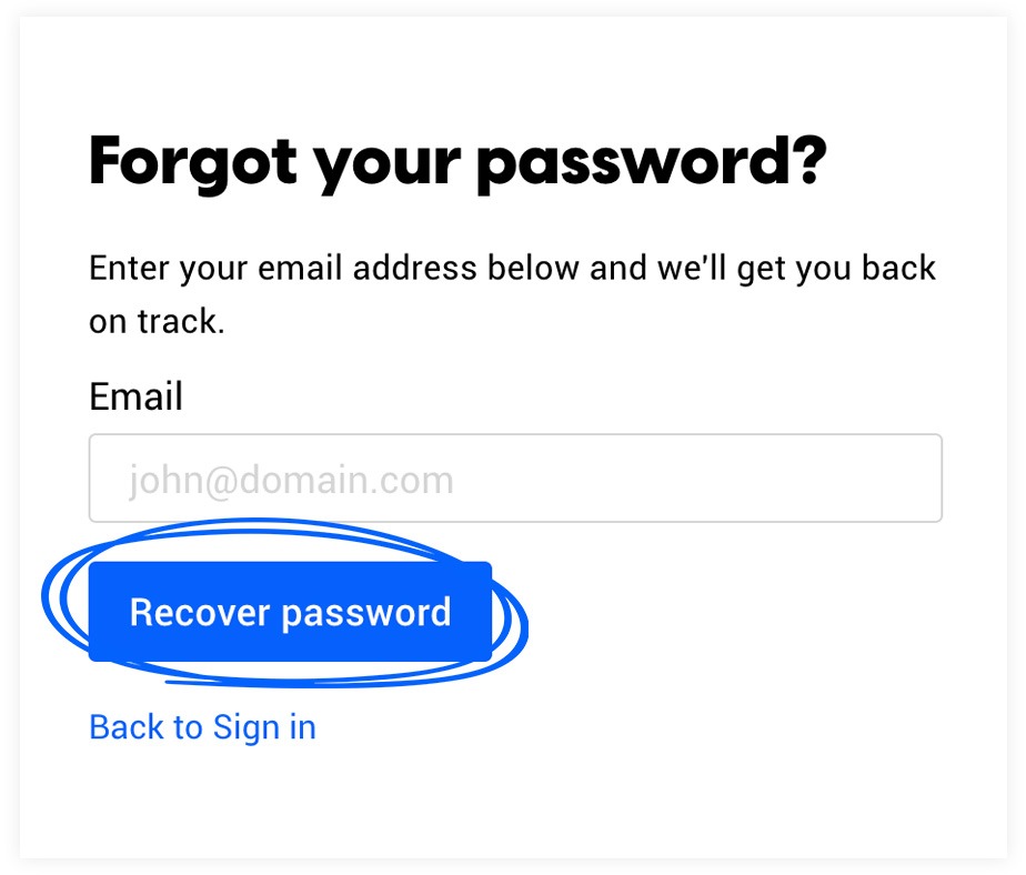 recover password flipsnack