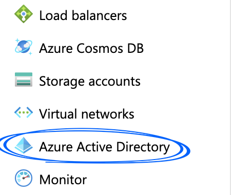 Choosing the Azure Active Directory icon