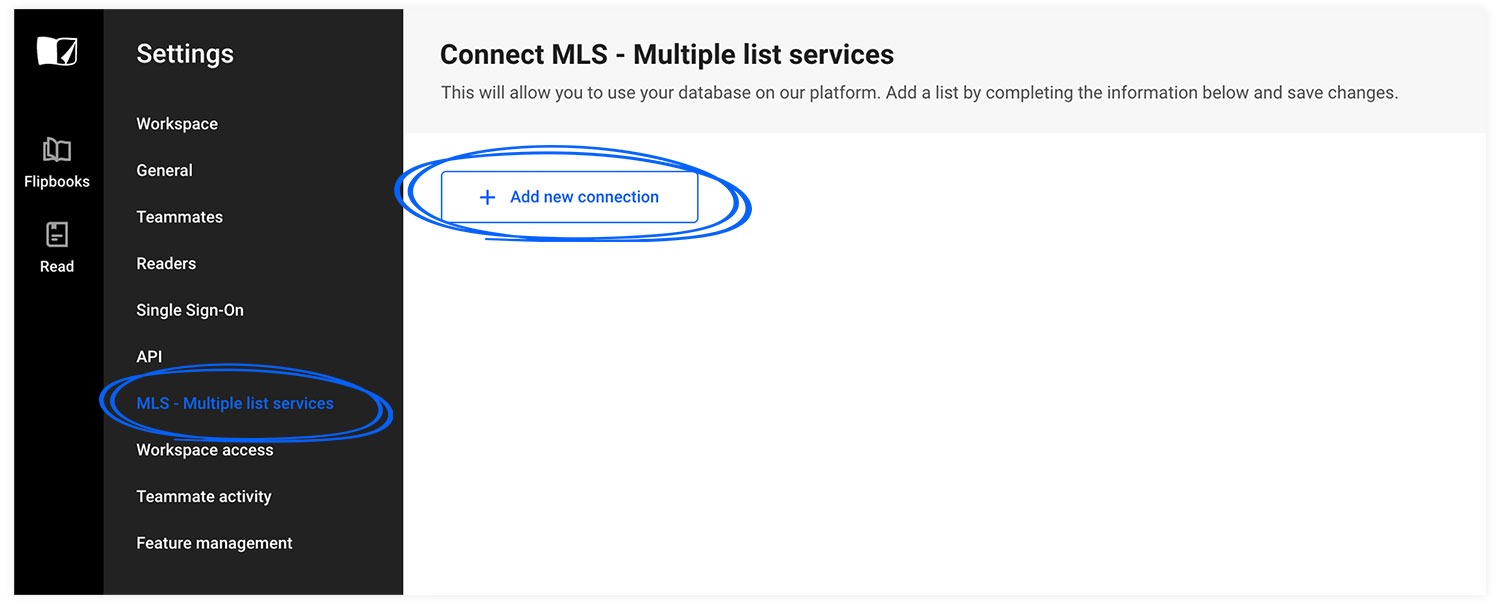 Connecting MLS to your Flipsnack account