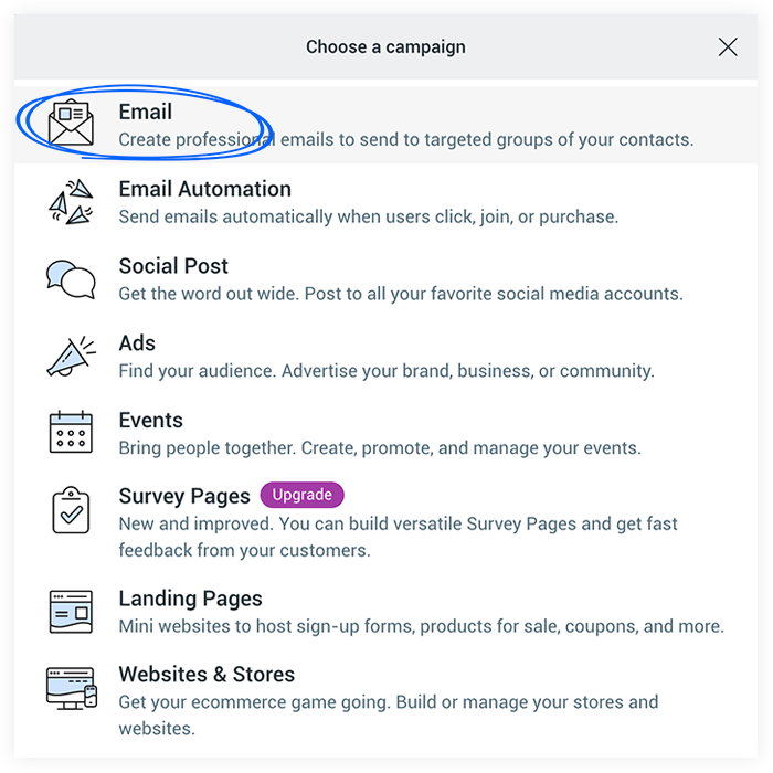 create email campaigns in Constant Contact